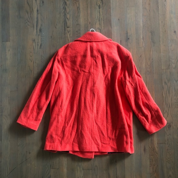 Boden Jackets & Coats Boden Textured Wool Car Coat Cherry Red 4